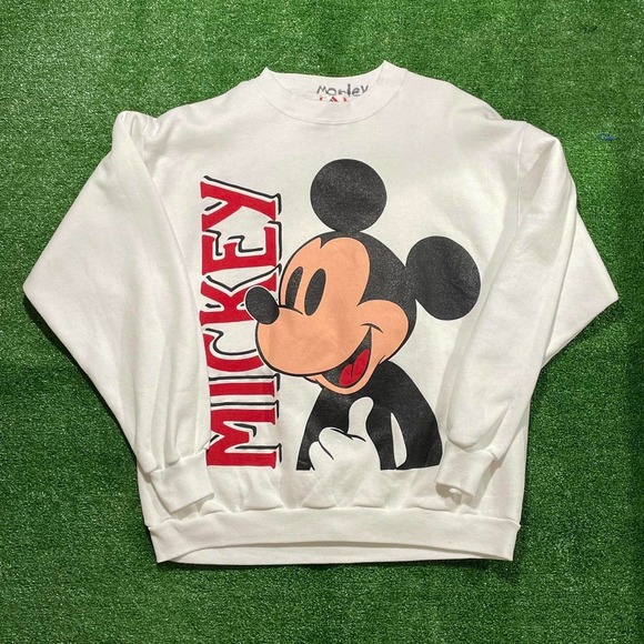 Disney Sweaters - Vintage 90s Mickey Front & Back Big Print Sweater. Sz XL.